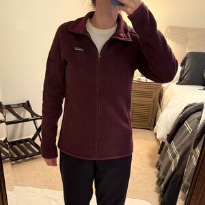 Patagonia Full Zip Fleece Jacket – Burgundy – Size M — Better Sweater MSRP $159